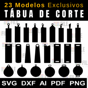 23 Modelos Tábua de Corte Premium | Arquivos Originais Cod: 2721